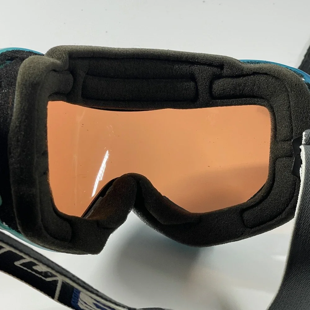 Scott Vintage Ski Goggles Blue Teal Orange Lens *fair condition